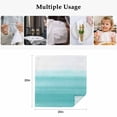 thumbnail image 4 of Aqua White Ombre Cloth Napkins, Chic Modern Funny Abstract Striped Art Washable and Reusable Dinner Napkins Set of 6, Table Napkin for Kitchen Party Birthday Wedding Hotel Housewarming 20"x20", 4 of 8