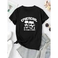 thumbnail image 2 of Women's Fashionable White T-Shirt with "EPHEMERAL" Graphic Print - Casual Round Neck Short Sleeve, Comfortable Polyester Blend, Ideal for Summer, Casual Attire|Casual Style|Glossy Fabric, 2 of 6