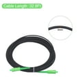 thumbnail image 2 of Unique Bargains 1Pcs 32.8Ft Single Mode Simplex OS2 Fiber Optic Cable LSZH SC/APC-SC/APC Armored Jumper Optical Black with Adapter, 2 of 5