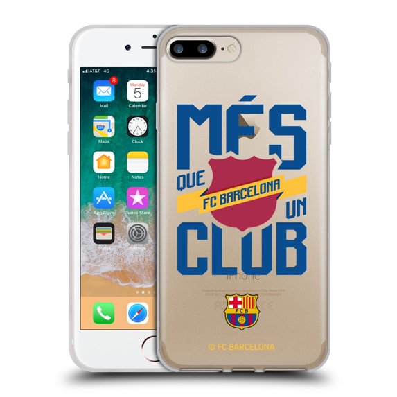 Head Case Designs Officially Licensed FC Barcelona Culé Més Que Un Club Soft Gel Case Compatible with Apple iPhone 7 Plus / iPhone 8 Plus