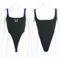 thumbnail image 4 of ZUARFY Women Sexy Sleeveless Bodysuit Butterfly Embroidery Colorblock Leotard Square Neck High Waist Bodycon Party Streetwear, 4 of 19