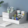 thumbnail image 4 of Plastic Drawer Makeup Storage Box Dormitory Finishing Shelf Cosmetics Skin Care Dressing Table Desktop Stationery Box, 4 of 9