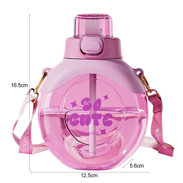 Hesroicy Adjustable Shoulder Strap Sippy Cup - Easy to Carry, Cute