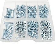 Hyper Tough 182-Piece Zinc Plated, Machine Screw and Nut Assortment with Storage Case, 3304