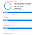 thumbnail image 2 of Differential Cover Gasket - Compatible with 1953, 1955 - 1960 Chevy Truck 1956 1957 1958 1959, 2 of 2