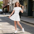 thumbnail image 6 of FchengtaiS Athletic Dress for Girls Short Sleeve Crewneck Pleated Tennis Dress Summer Casual Golf Clothes Outifits, 6 of 6