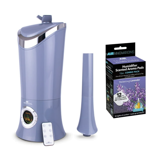 Air Innovations Humidificateur à Vapeur Froide à Ultrasons MH-701BA avec Recharges (12 Pack)