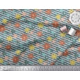 thumbnail image 2 of Soimoi Tissu Poly Georgette Rayé & Imprimé Floral Tissu au Mètre 42 Pouces de Large, 2 of 2