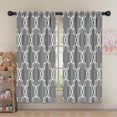 thumbnail image 5 of Blackout Kids Curtains,Gray Geometric Quatrefoil Pattern Childrens Insulated Curtains Set Of 2,Bedroom Essentials,Toddler Room Decor 52x63in(132x160cm), 5 of 5