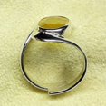 thumbnail image 3 of Bague Saphir Jaune Naturel, Bague Pierre d'Anniversaire, Ensemble de Bagues Réglables avec Lunette, Bague en Pierre de Gemmage, Bague Simple, Usage Astrologique, 3 of 3
