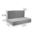 thumbnail image 3 of RV Sofa  Cushion Covers, Light Grey RV Dinette Cushion Covers Effortless Cleaning Fully Wrapped  for Motorhome Camping Vehicle, 3 of 7