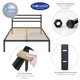 thumbnail image 4 of Magma Life Base de Cama King Size con Cabecera de Metal Resistente, Plataforma con Espacio de Almacenamiento, Fácil Armado, Soporte Antideslizante para Colchón, Diseño Moderno y Duradero, Estabilidad, 4 of 5