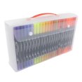 thumbnail image 1 of Dual Tip Markers 120 Colors Washable Wide Applications Soft Tip Markers Set for Students, 1 of 22