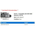 thumbnail image 2 of Starter - Compatible with 2003 GMC Envoy XL 5.3L V8, 2 of 2