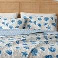 thumbnail image 2 of Great Bay Home Coastal Blue Polycotton Quilts, Queen - Reversible, 2 of 6