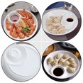 thumbnail image 3 of 1 Pce Assiette en Céramique Simple Plat de Service pour Raviolis (Blanc), 3 of 8