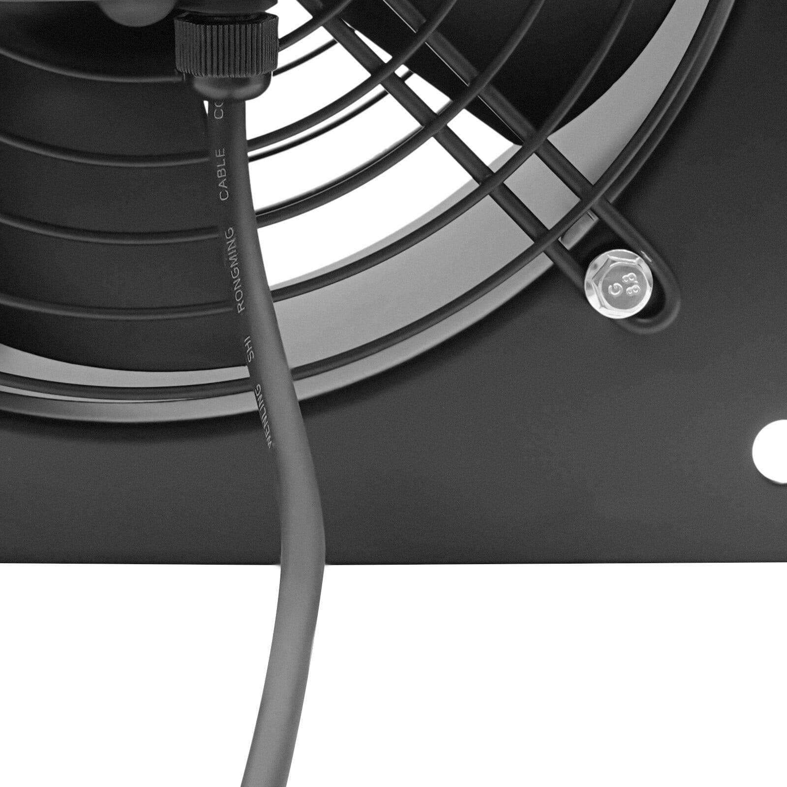 Commercial Extractor Fan 250mm Stylish Kitchen Ventilator Duct Air Vent Grille Black 12.6*12.6 for Kitchens