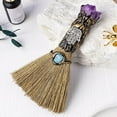 thumbnail image 4 of jiaroswwei Halloween Broom Figurine, Handmade Healing Stone Fake Crystal Mini Witch Broom Decoration Ornament Festival Gift, 4 of 7