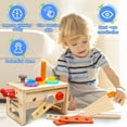 thumbnail image 3 of Kids Tool Set for Boys - 29 Pcs Wooden Toddler Tool with Box, Montessori Stem Educational Pretend Play Construction Toy Birthday Gift for Boys Age 2-6, 3 of 7