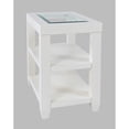 thumbnail image 2 of Jofran Urban Icon Contemporary Glass Inlay Chair Side End Table with Storage, 2 of 6