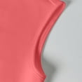 thumbnail image 3 of CIENVNSTG Womens Summer Daily Casual Tops Round Neck Cap Sleeve Cross Wrap Twist Front Ruched Slim Fit Stretchy Cropped Tank Shirts Watermelon Red S, 3 of 7