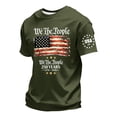 thumbnail image 4 of Kopltyrfg 4th of July Shirts for Men USA American Flag T-Shirt Memorial Day Patriotic Casual Crew Neck Short Sleeve Tee Tops Army Green L, 4 of 5