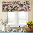 thumbnail image 6 of Valances for Windows Independence Day Farm Western Star Rod Pocket Short Curtain for Bathroom Living Room Bedroom Patriotic USA Flag Wood 1 Panel 42x12in, 6 of 9