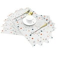 thumbnail image 2 of YFYANG Washable Heat-Resistant Placemats, 70% PVC/30% Polyester, Geometric Polka Dot Pattern Kitchen Table Mat, 12" x 18" 4 Pcs, 2 of 6