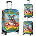 thumbnail image 2 of Hello Summer Bulldog Pool Day on Watermelon Float Travel Luggage Cover Dog Lover Gifts Idea Suitcase Dust Protective Decor - 13008, 2 of 5