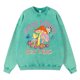 thumbnail image 2 of Sudadera con capucha vintage desgastada con estampado de flores y hongos para hombre, estilo urbano, de algodón, de gran tamaño y holgada, 2 of 5