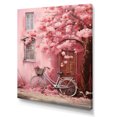 thumbnail image 2 of Designart "Springtime Bliss Pink and White Floral Bicycle II" Transportation Canvas Wall Art - Modern Pink Bicycle Entryway Wall Art Print, 2 of 6
