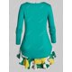 thumbnail image 2 of Más el tamaño de la flor del volante del lazo de la blusa y el Panel Cami conjunto de encaje Rosegal Mangas largas de talla grande, 2 of 5