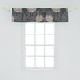 thumbnail image 2 of Vintage Window Valance, Floral Classic Jacobean Style Blooming Petals in Weathered Effect Print, Curtain Valance for Kitchen Bedroom with Rod Pocket, 54" X 18", Dark Taupe Grey Tan, by Ambesonne, 2 of 2