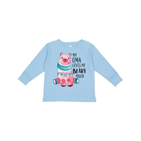 

Inktastic My Oma Loves Me Beary Much with Cute Bear Gift Toddler Boy or Toddler Girl Long Sleeve T-Shirt