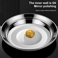 thumbnail image 4 of Geemin Set of 3 316 Stainless Steel Dinner Plates Deepened Spill Proof Serving Dish with Reinforced Edges Metal Dinnerware, 4 of 8