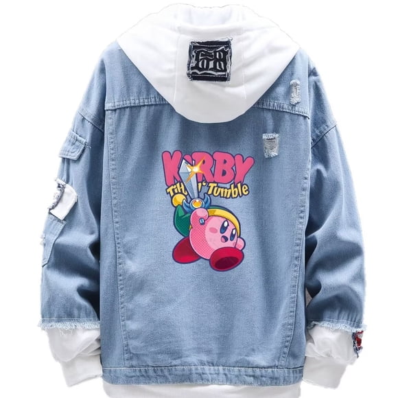 Chaqueta de mezclilla con estampado de estilo moderno Kirby Swordsman para hombre