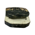 thumbnail image 2 of Hand Painted Rhino Soap Stone Keepsake Box Brown, 2 of 2