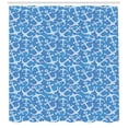thumbnail image 3 of Ambesonne Anchor Shower Curtain, Hand Drawn Sea Anchor, 69"Wx84"L, Blue White, 3 of 3