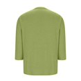 thumbnail image 6 of Women's Plus Size 3/4 Length Sleeve Round Neck Tee Shirt with Pockets Casual Spring Summer Basic Solid Loose Tunic Tops, 6 of 7