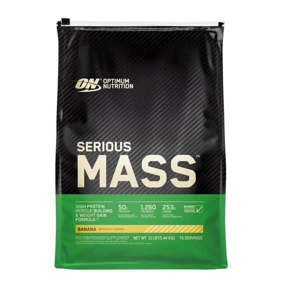 Serious Mass 12 Lbs Sabor Banana Optimum Nutrition. Optimum Nutrition ONSERIOUSMASSBANANA