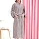 thumbnail image 3 of Minnieouse de noche Traje de casa Cinturón Albornoz Verano Con capucha Suavidad atractiva Ropa de dormir sexy Tallas grandes Manga larga Lavable Pijama Gris XL(175-196CM) Minnieouse AP019235-09, 3 of 6