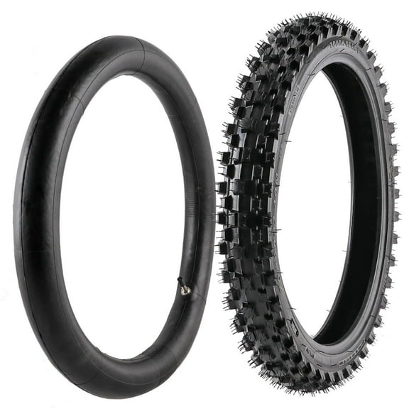70/100-17 inch Front Tire and Inner Tube 2.50/2.75-17 for Motorcycle YZ85 KX85 RM85 CR85 CT70 CT90 CT110 CRF80 XR80 XR75 TTR125 KLX140 Dirt Pit Bike Apollo SSR 125CC 140CC 150CC 160CC