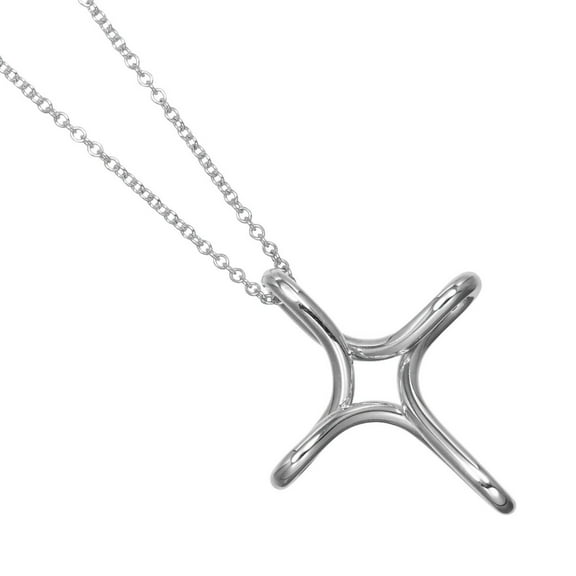 Pre-Owned Tiffany & Co. Cross Necklace, 925 Silver, Approx. 3.25g (Good)