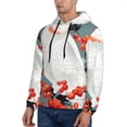 thumbnail image 3 of Wukai Cockatoo Red Berries Print Men Hoodies Fleece Sweatshirts Long Sleeve Sweaters Pullover Fall Outfits Winter Clothes-4X-Large, 3 of 7