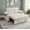Beige, variant on 58" Sleeper Sofa Bed, Full Size Pull Out Couch, Convertible Loveseat Sofa with 5-Level Adjustable Backrest, USB Charging Ports, Cup Holders & Foldable Side Table, for Living Room, Apartment & Office