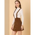 thumbnail image 4 of Allegra K Falda de tirantes de pana para mujer marrón M, 4 of 6