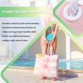 thumbnail image 5 of Tmrbno Women's Transparent Jelly Beach Tote Bag, Neon Flamingo, Large, 5 of 6