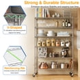 thumbnail image 4 of BestOffice 6 Tier Wire Shelving Unit with Wheels 2100LBS Capacity-18x45x82, Chrome, 4 of 7