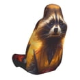 thumbnail image 2 of Naloa Sunset Flower Meditating Raccoon Car Seat Covers Universal Front Seat Coves for Car Accessories ,Padded Car Covers for Automotive, SUV, Truck, and Van, 2 of 5