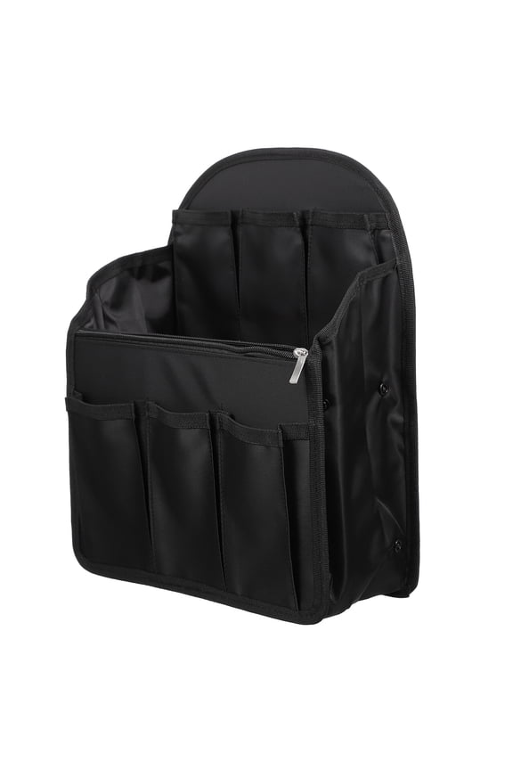 x Divided Black Multi-Compartment Backpack Organizer with Spacious Storage and Design